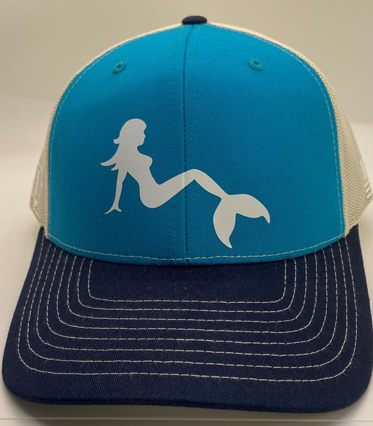 AGA Mermaid Girl - Trucker Snapback Hat + Flex Fit Option
