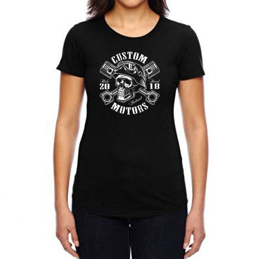 Custom Motors Skull - Women's T-Shirt