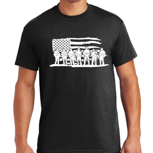 Patriotic Troops Flag - T-Shirt