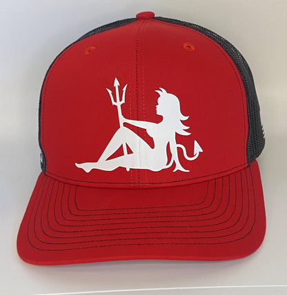 AGA Devil Girl - Trucker Snapback Hat + Flex Fit Option