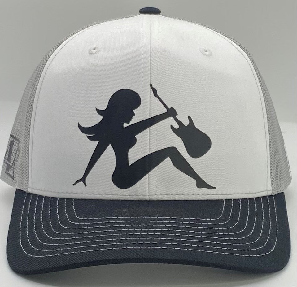 AGA Guitar Girl - Trucker Snapback Hat + Flex Fit Option